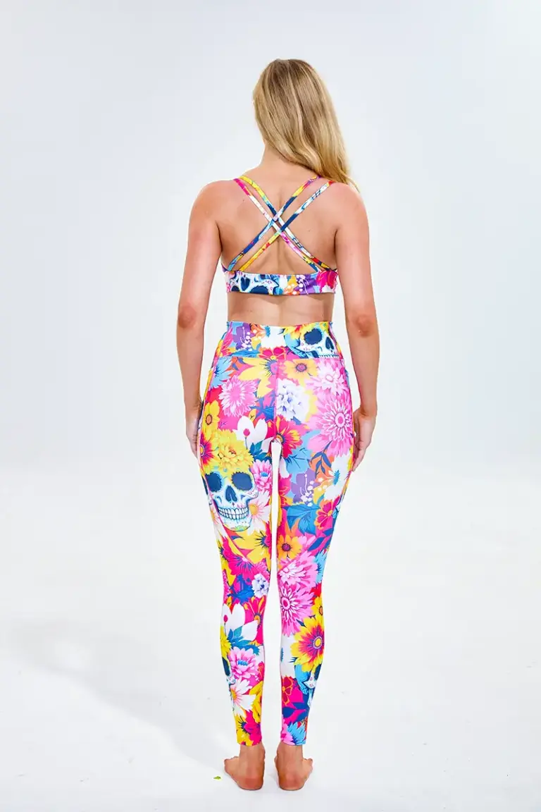 Ladies Surf Sports Crop Top and Full Length Panelled Leggings2