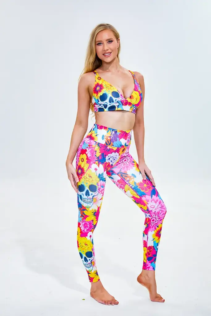 Ladies Surf Sports Crop Top and Full Length Panelled Leggings5