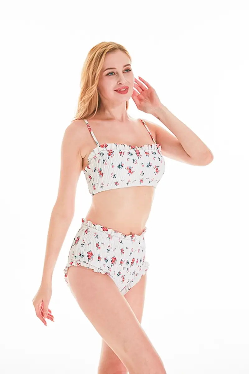 Ladies Underwired Smocking Bikinis3