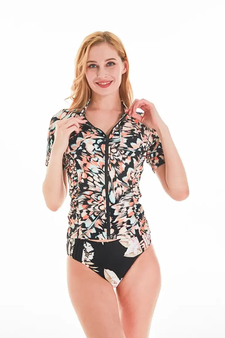 Short Sleeve Women's Bathing Suit Top1