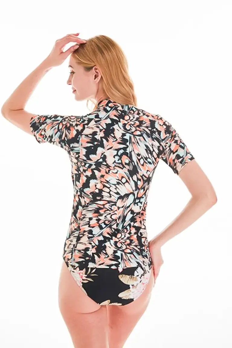 Short Sleeve Women's Bathing Suit Top2