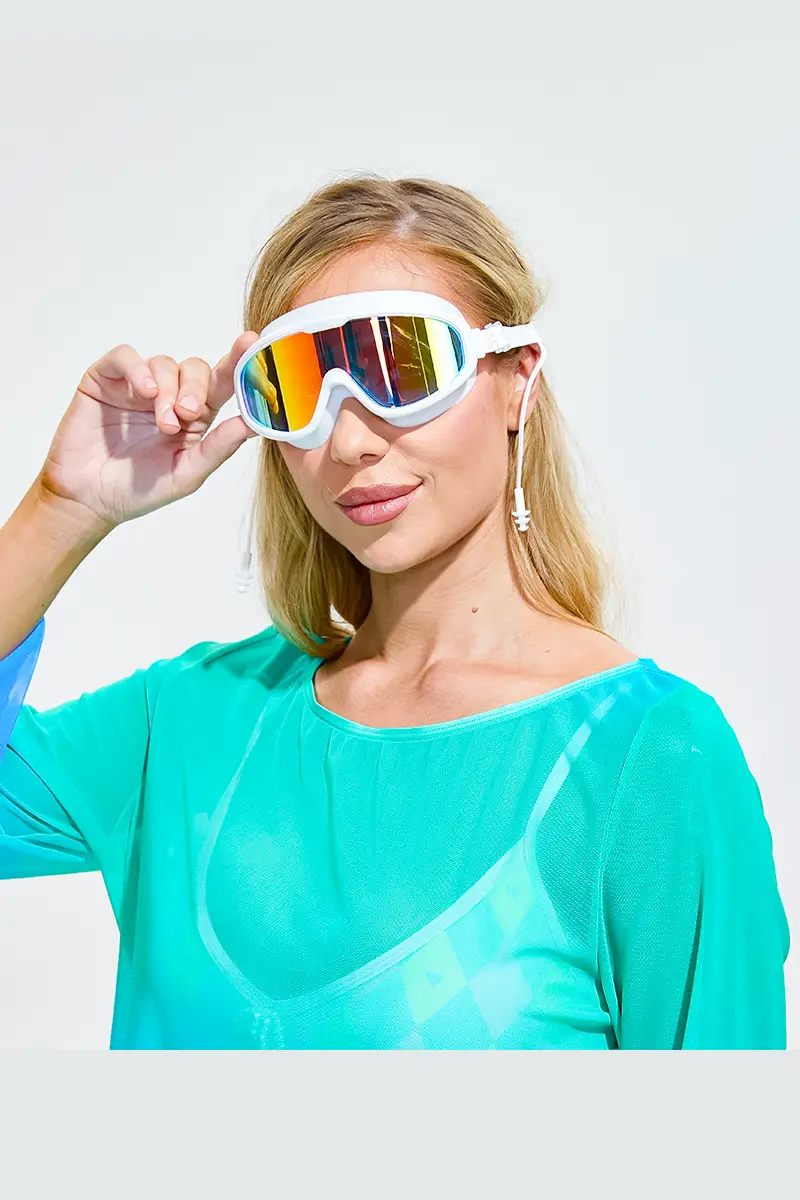 Wide View Swim Goggles with Ear Plugs4